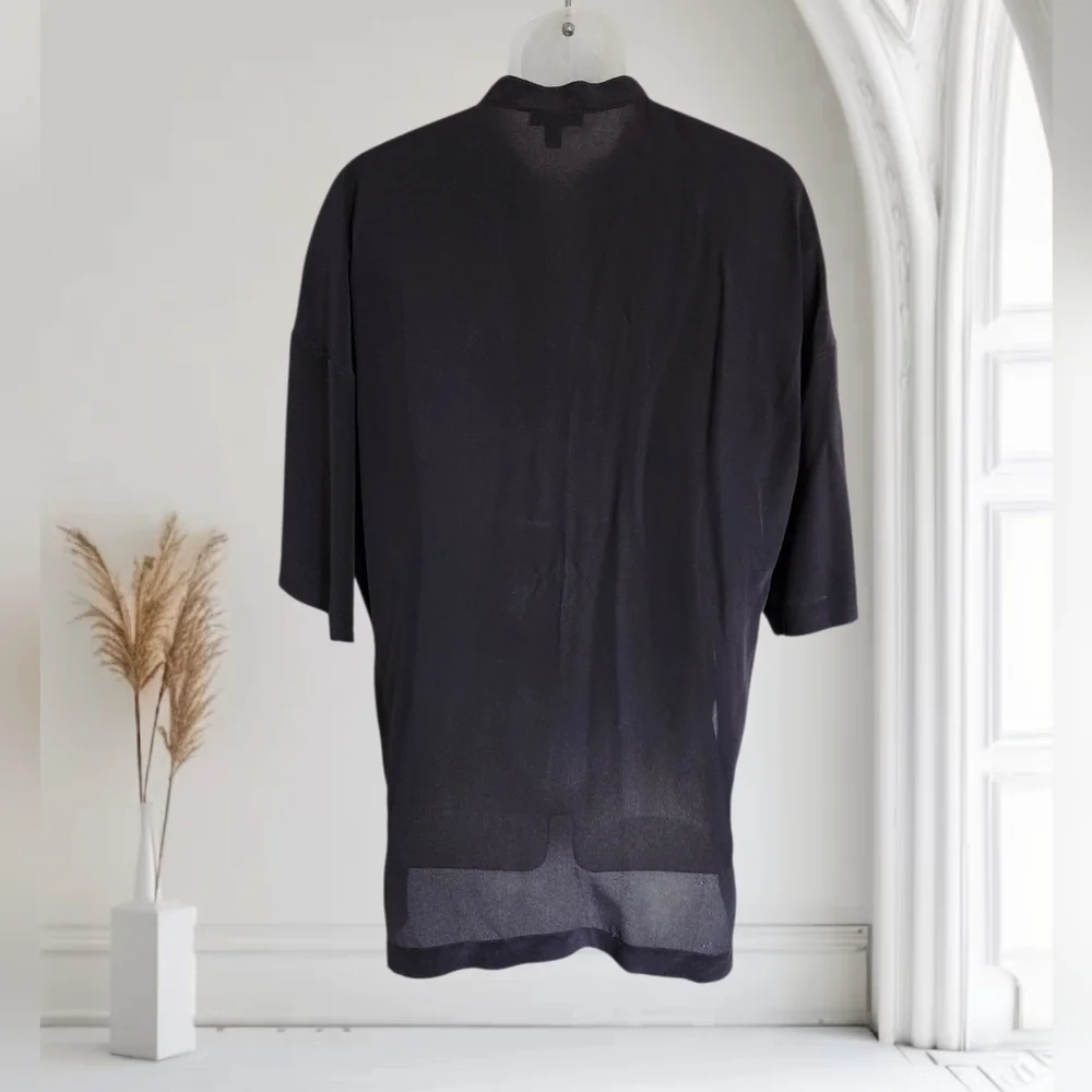 J. Crew Tunic 100% Silk Classic Black  Size S - Picture 5 of 15